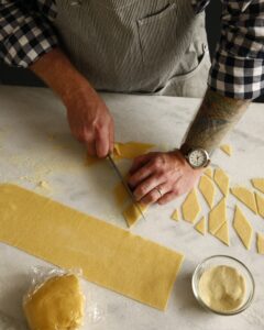 Semolina egg noodles