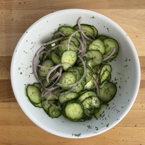 German cucumber salad
