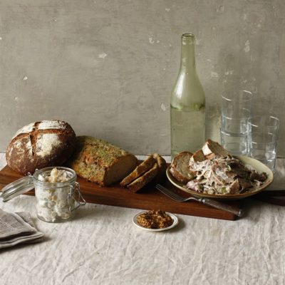 An assortment of bread.